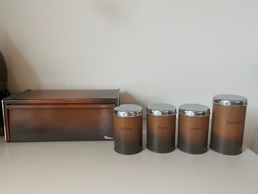 Brabantia voorraadbussen en brooddoos, Antiek en Kunst, Ophalen of Verzenden