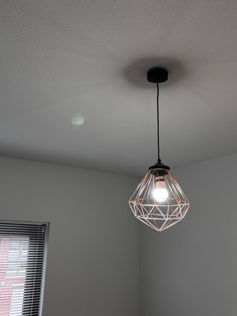 Rose goude lamp, Ophalen, Zo goed als nieuw, Metaal, Minder dan 50 cm