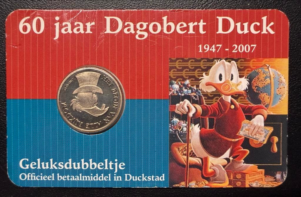 60 Jaar Dagobert Duck Coincard, Ophalen of Verzenden, Euro's, Losse munt