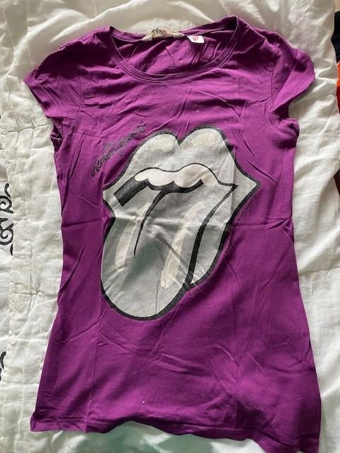 paars shirt mt 158 164 Rolling Stones, Kinderen en Baby's, Ophalen of Verzenden, Zo goed als nieuw, Meisje, Shirt of Longsleeve