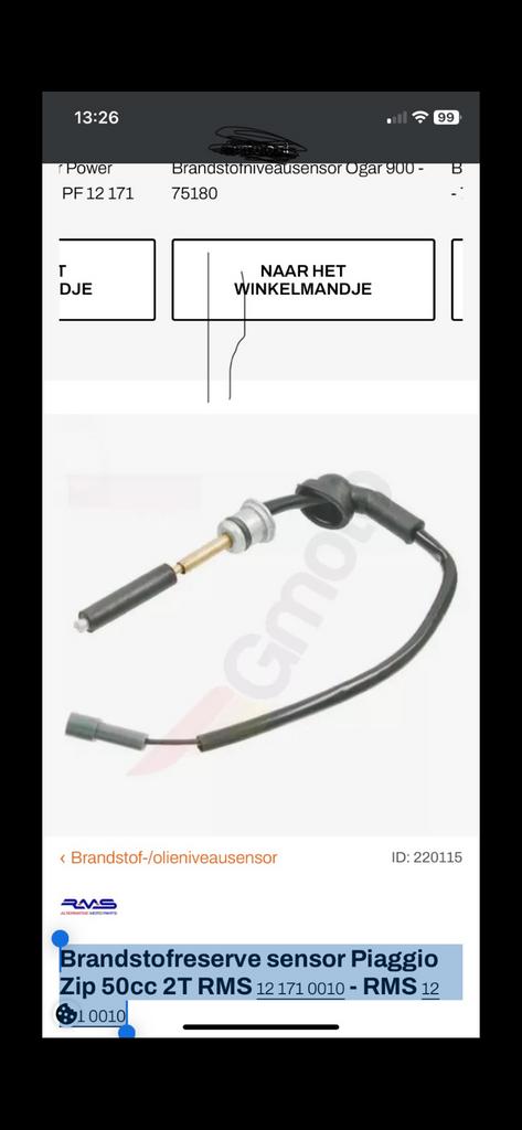 Gezocht voor zip type 1, Fietsen en Brommers, Scooters | Piaggio, Ophalen of Verzenden, Benzine, Zip