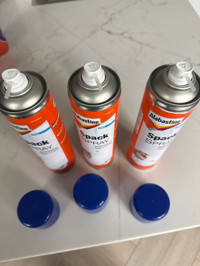 Alabastine Spack Spray €15 p/s €40 voor 3, Wit, Ophalen of Verzenden, Minder dan 5 liter, Verf