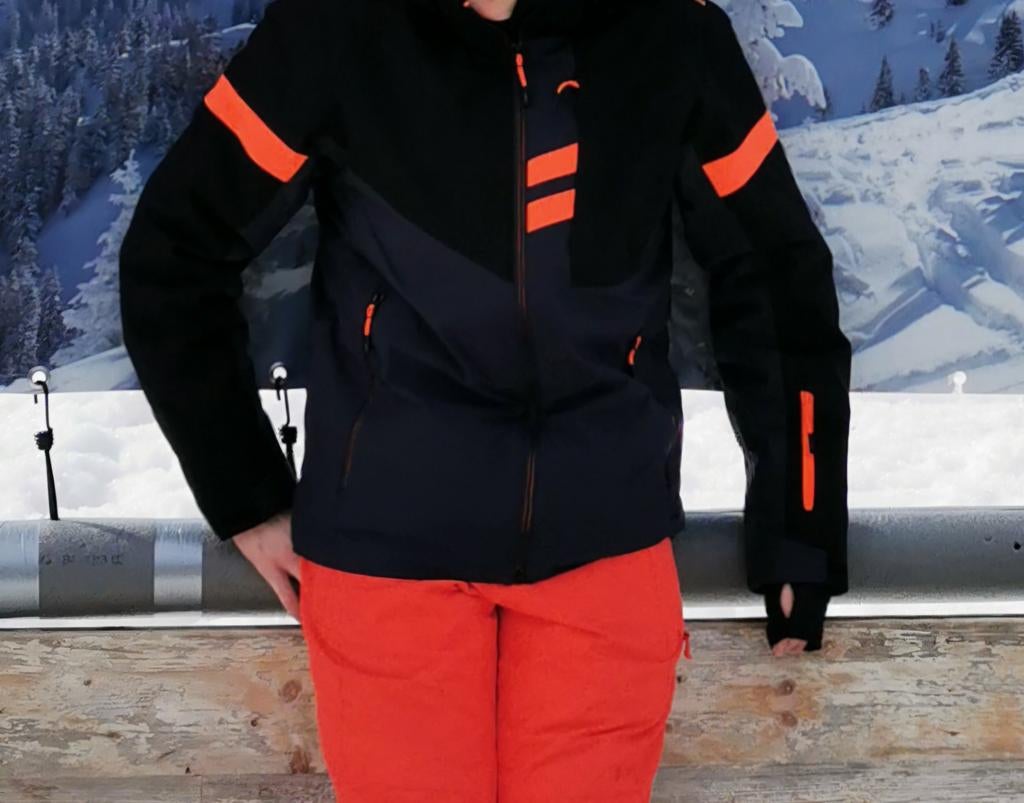 Gave skijas jongens-heren zwart/oranje/grijs, Kleding | Heren, Wintersportkleding, Ophalen, Maat 48/50 (M), Zo goed als nieuw