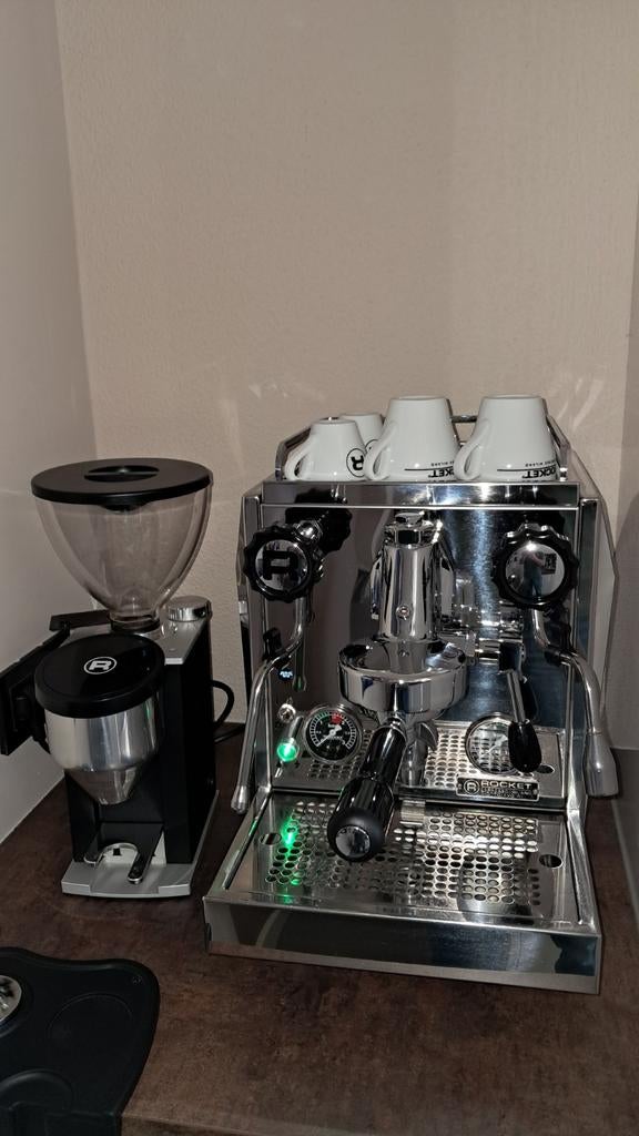 Rocket Giotto Cronometro R & Faustino 3.1 koffieset, Stoompijpje, Zo goed als nieuw, Combi, Koffiebonen