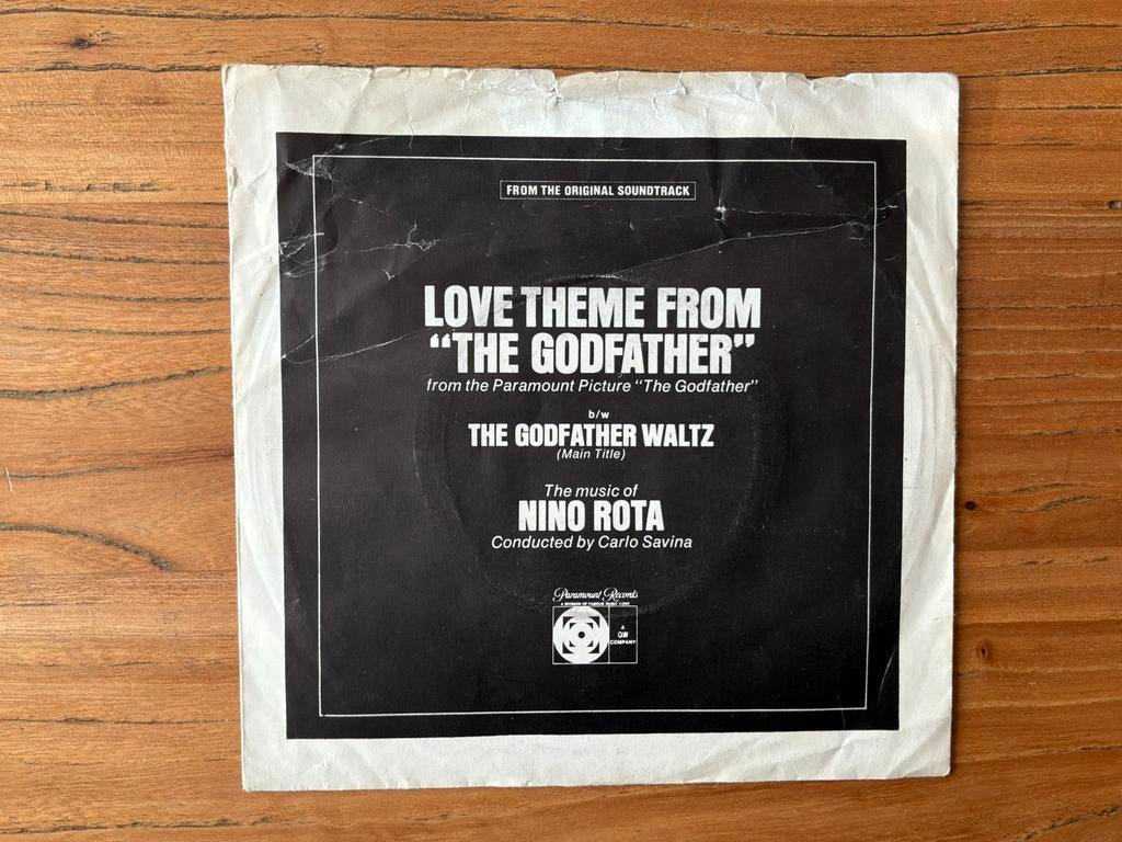 Nino Rota - Love Theme From "The Godfather" single, Gebruikt, Filmmuziek en Soundtracks, 7 inch, Single