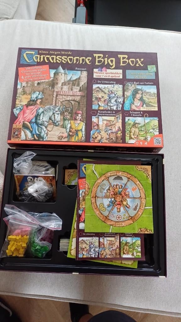bordspellen big box oude versie Carcassonne vele spellen i 1, Hobby en Vrije tijd, Gezelschapsspellen | Bordspellen, Vijf spelers of meer