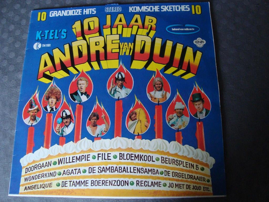 10 jaar andre van duin, Ophalen of Verzenden, Zo goed als nieuw, 12 inch, Levenslied of Smartlap