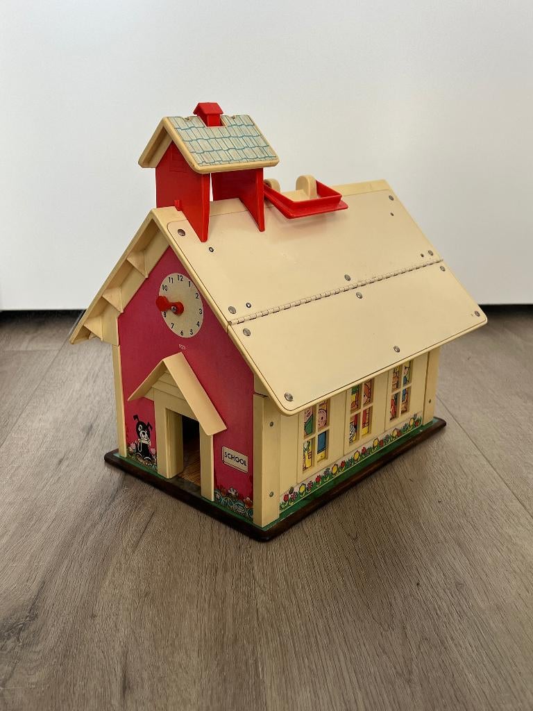 Vintage jaren ’70 Fisher Price | Schoolhuisje 923, Ophalen of Verzenden, Gebruikt, Speelset