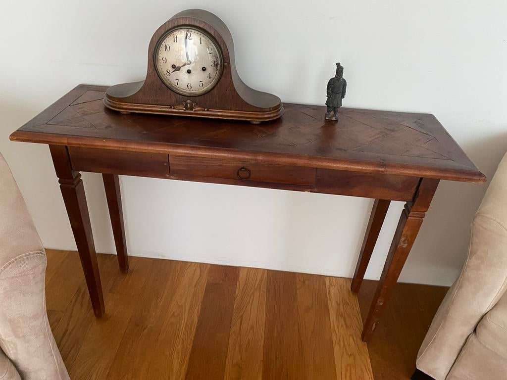 Houten sidetable met lade, Ophalen, Gebruikt, 100 tot 150 cm, Overige houtsoorten