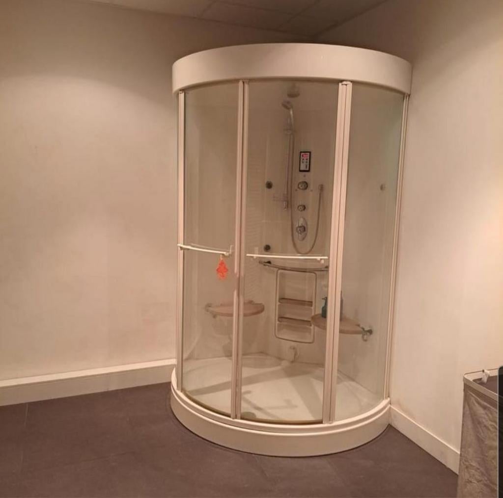 Hoesch Milano Douchecabine - Luxe en Compleet, Ophalen, Gebruikt, Rvs, Douche