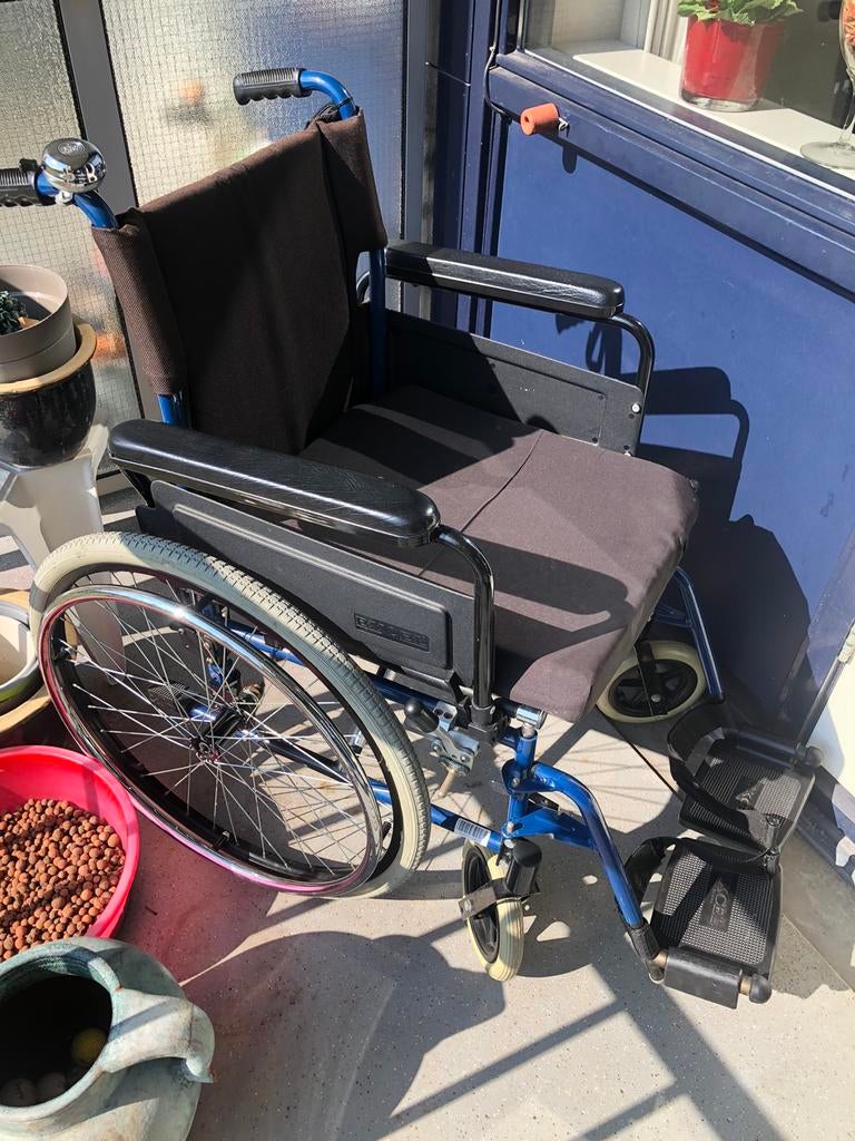 Rolstoel exel ziting 46 cm breed, Ophalen of Verzenden, Inklapbaar, Zo goed als nieuw, Duwrolstoel