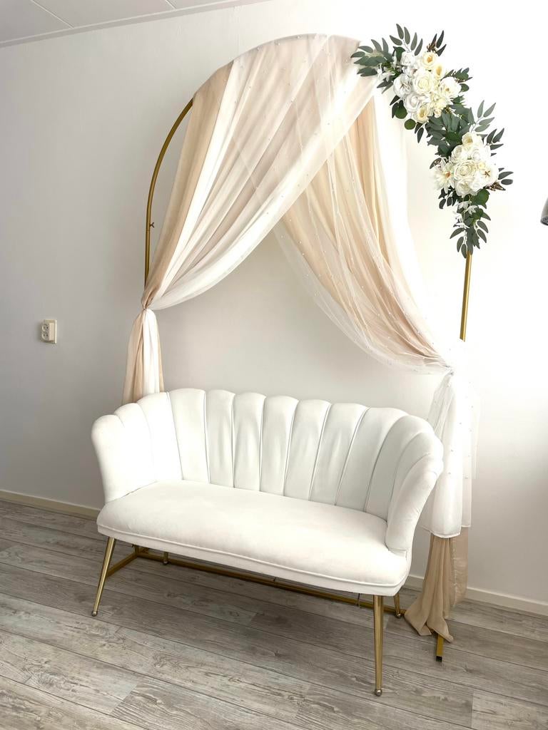 Trouwbank backdrop te huur, Ophalen of Verzenden, Zo goed als nieuw