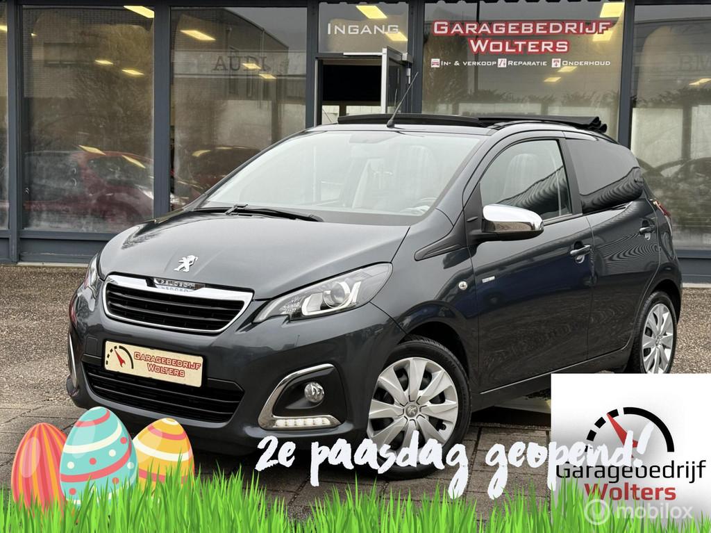 Peugeot 108 1.0 e-VTi Collection TOP! OPENDAK CARPLAY 1E EIG, Voorwielaandrijving, Stof, Gebruikt, Zwart
