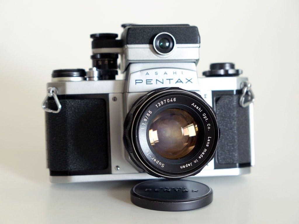 Pentax Asahi SV body, SMC Takumar 55mm 1.8 lens, Audio, Tv en Foto, Fotocamera's Analoog, Ophalen, Gebruikt, Spiegelreflex, Pentax