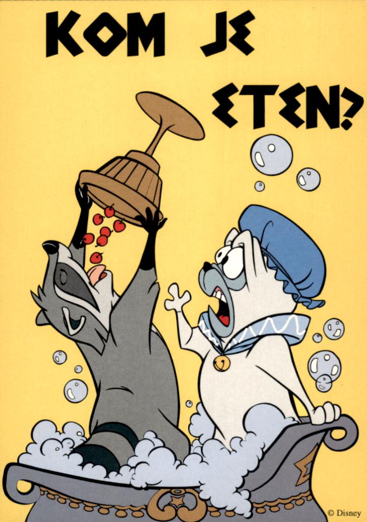 Disney Pocahantas, Kom je eten?, Verzamelen, Disney, Verzenden, Pocahontas of Kl. Zeemeermin, Nieuw, Papier, Kaart of Schrift