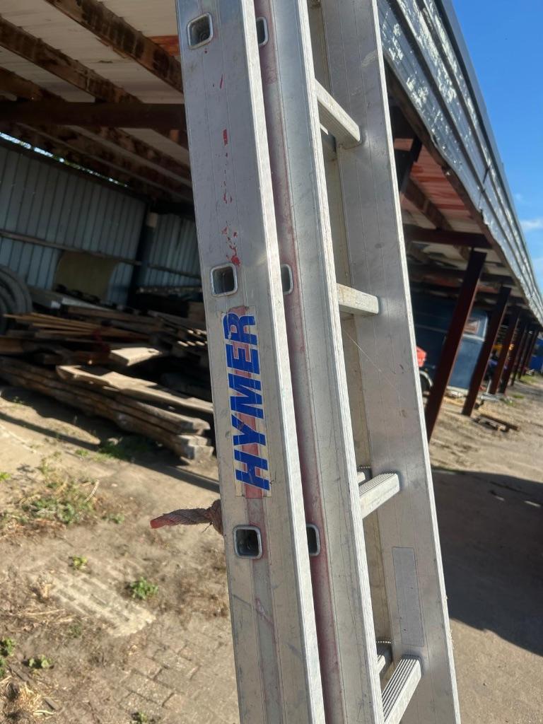 Schuifladder aluminium Hymer 32 sports, Ophalen, Gebruikt, Ladder, Opvouwbaar of Inschuifbaar