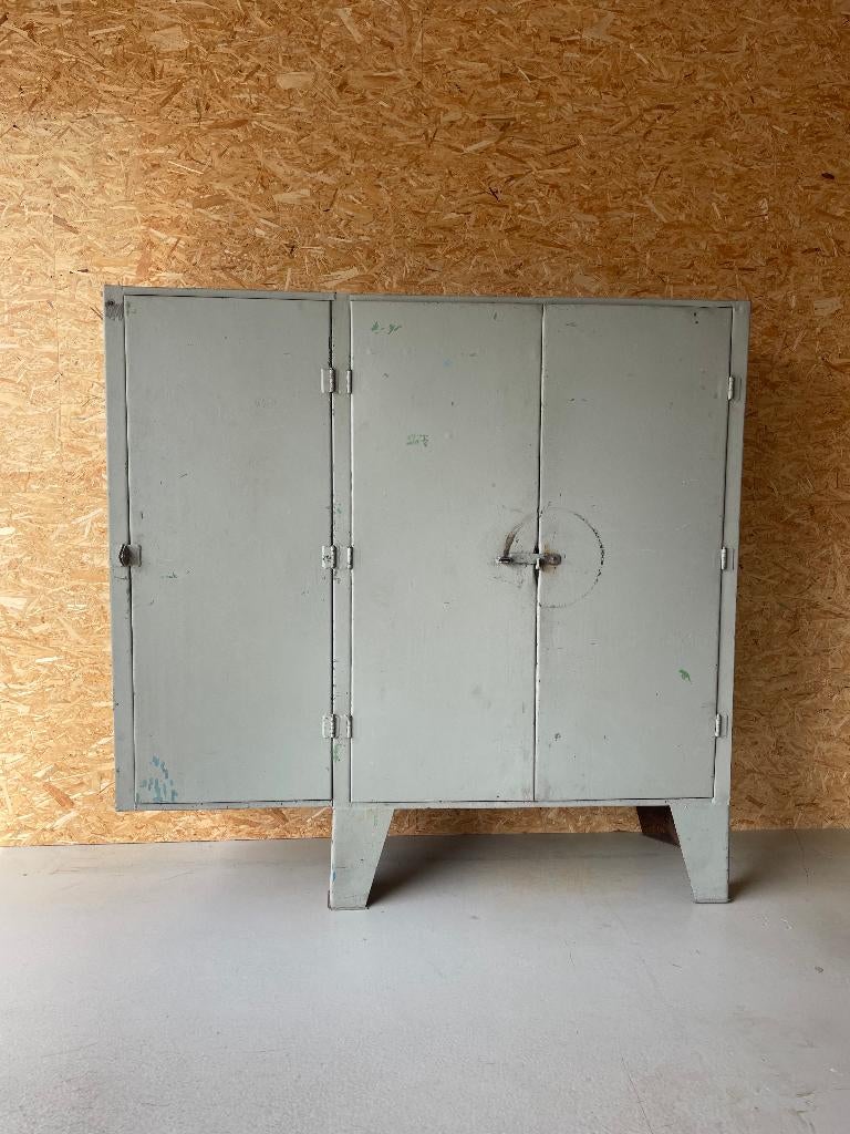 Vintage industriële kast, Huis en Inrichting, Kasten | Lockerkasten, Ophalen, Gebruikt, Vintage- industriëel