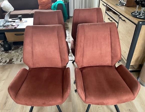 Mooie eetkamerstoelen 4 Stuks ( Henders en Hazel ), Ophalen, Gebruikt, Bruin, Vier