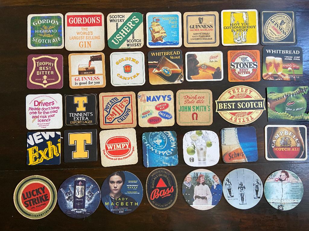 Bierviltjes Great-Britain 38 stuks., Ophalen of Verzenden, Gebruikt, Viltje(s), Overige merken