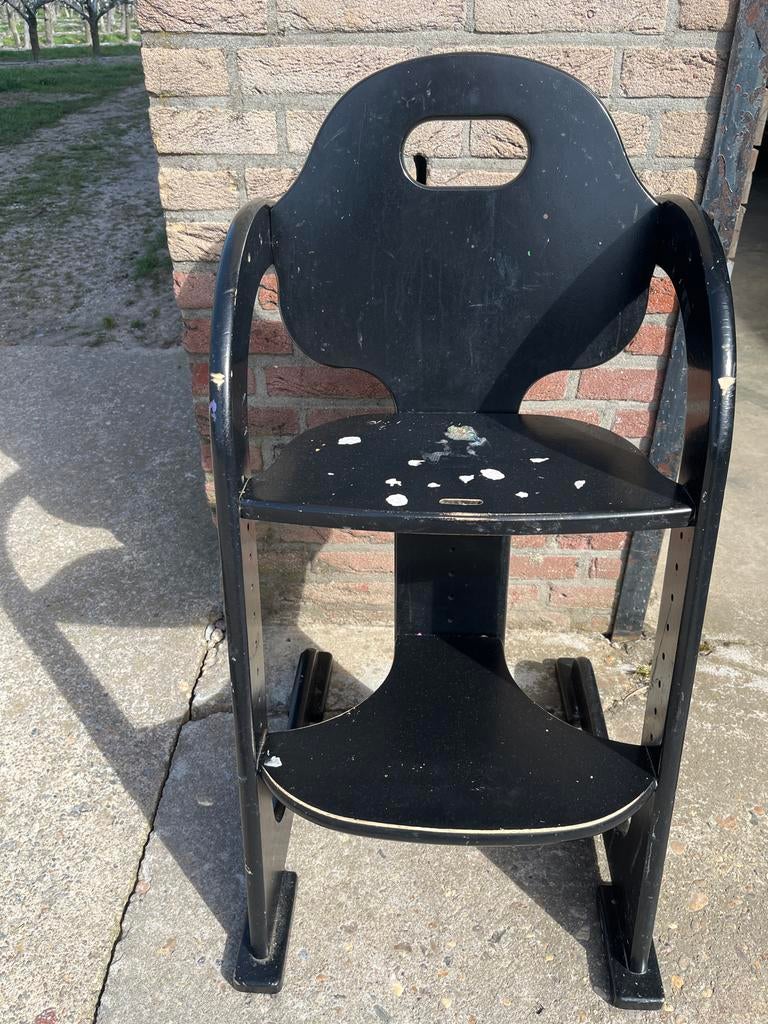 Zwarte meegroeistoel - Gebruikt, Kinderen en Baby's, Kinderstoelen, Ophalen of Verzenden, Gebruikt, Meegroeistoel