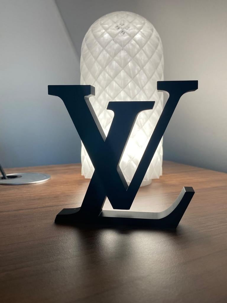 Stijlvol LV logo decoratie - 15x15 cm, Zwart, Nieuw, Kunststof, Ophalen of Verzenden