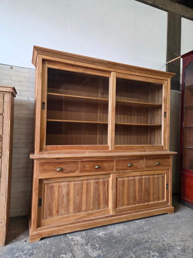 Prachtige buffetkast ~ vitrinekast ~ boekenkast, Ophalen, 200 cm of meer, Glas, Zo goed als nieuw