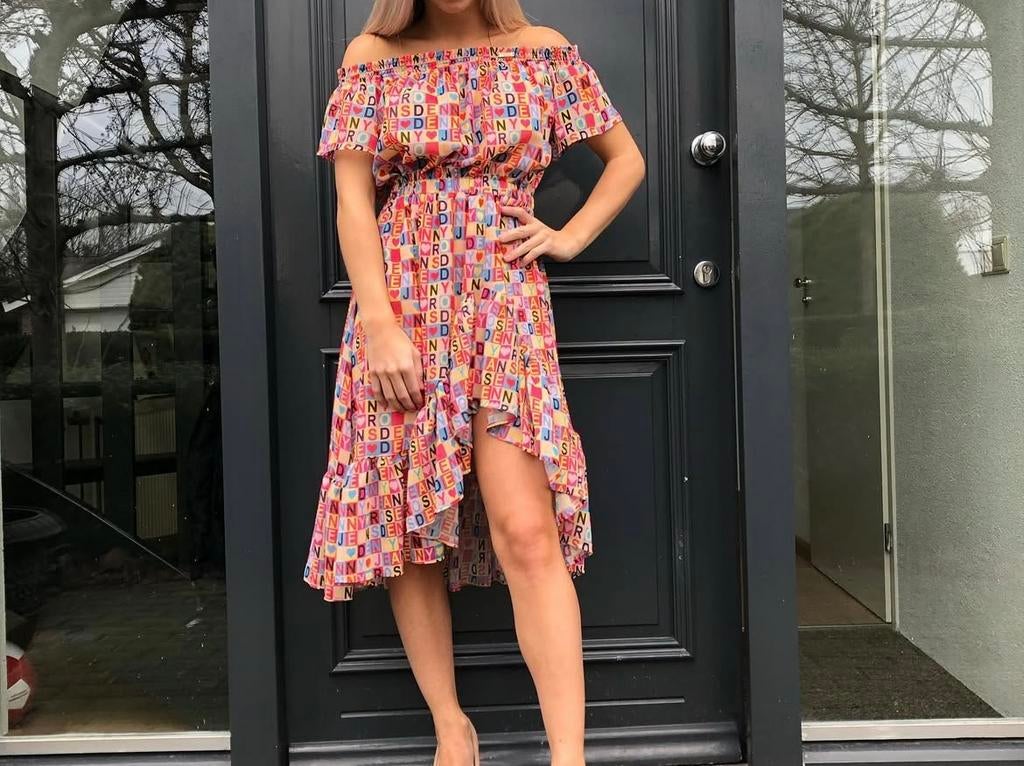 DENNY ROSE offshoulder jurk mt 38, Maat 38/40 (M), Italie, -, Verzenden