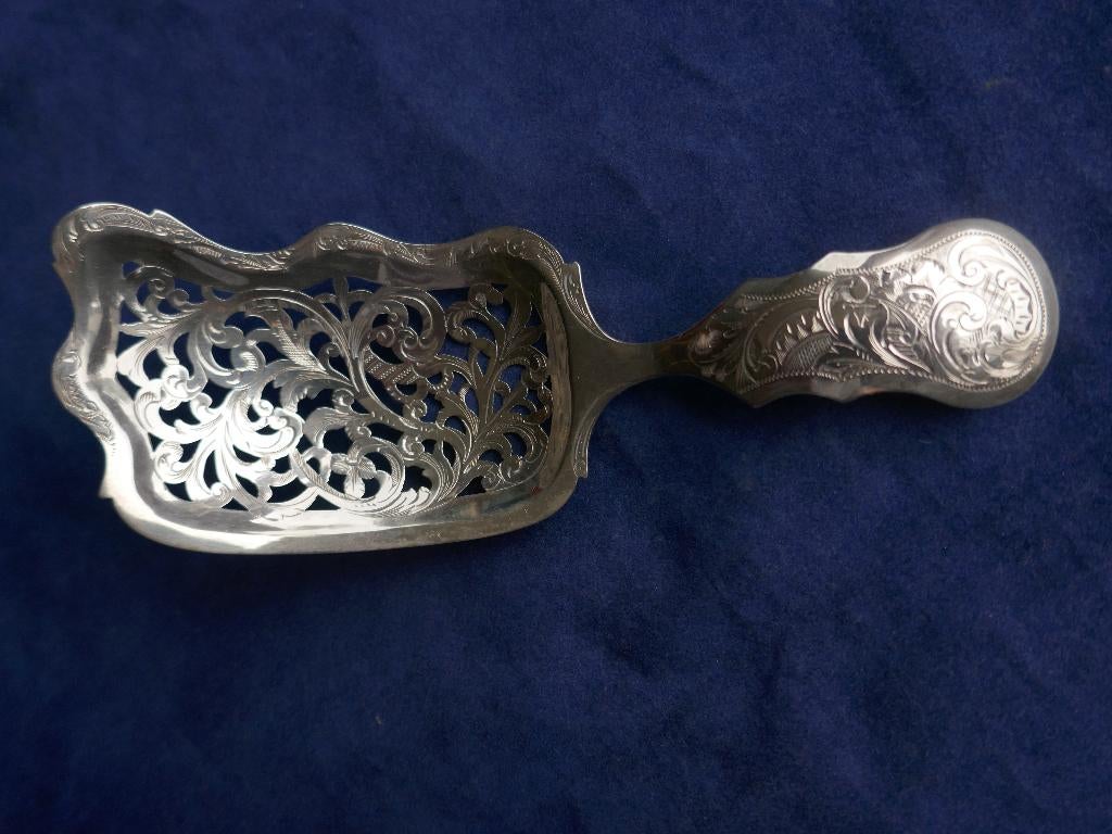 1 zilveren natfruitschep 1848 amsterdam jh schouten, Ophalen of Verzenden, Zilver