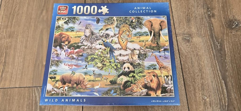 Puzzel 1000 stukjes Wild Animals, Ophalen of Verzenden, 500 t/m 1500 stukjes, Zo goed als nieuw