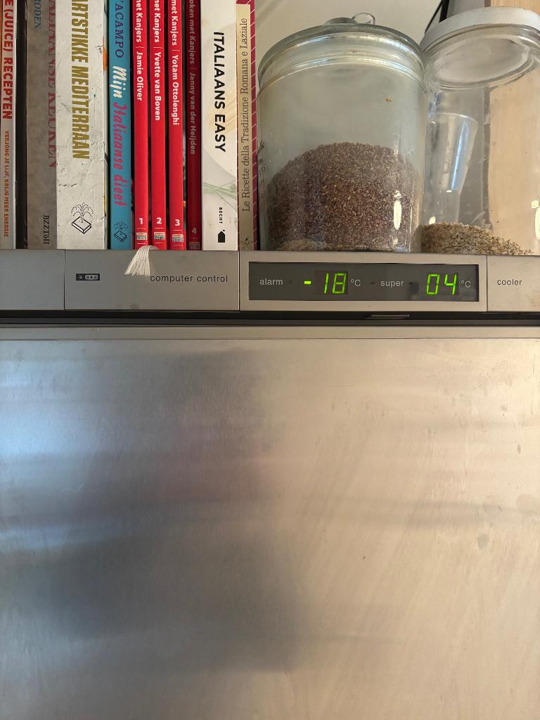 Mooie dubbeldeurs koel/vriescombinatie te koop, Witgoed en Apparatuur, Koelkasten en IJskasten, Ophalen, Gebruikt, 200 liter of meer