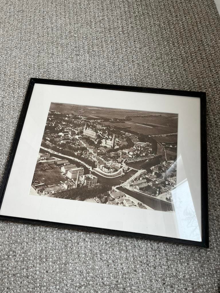 Print van Franeker in lijst, Antiek en Kunst, Kunst | Tekeningen en Foto's, Ophalen