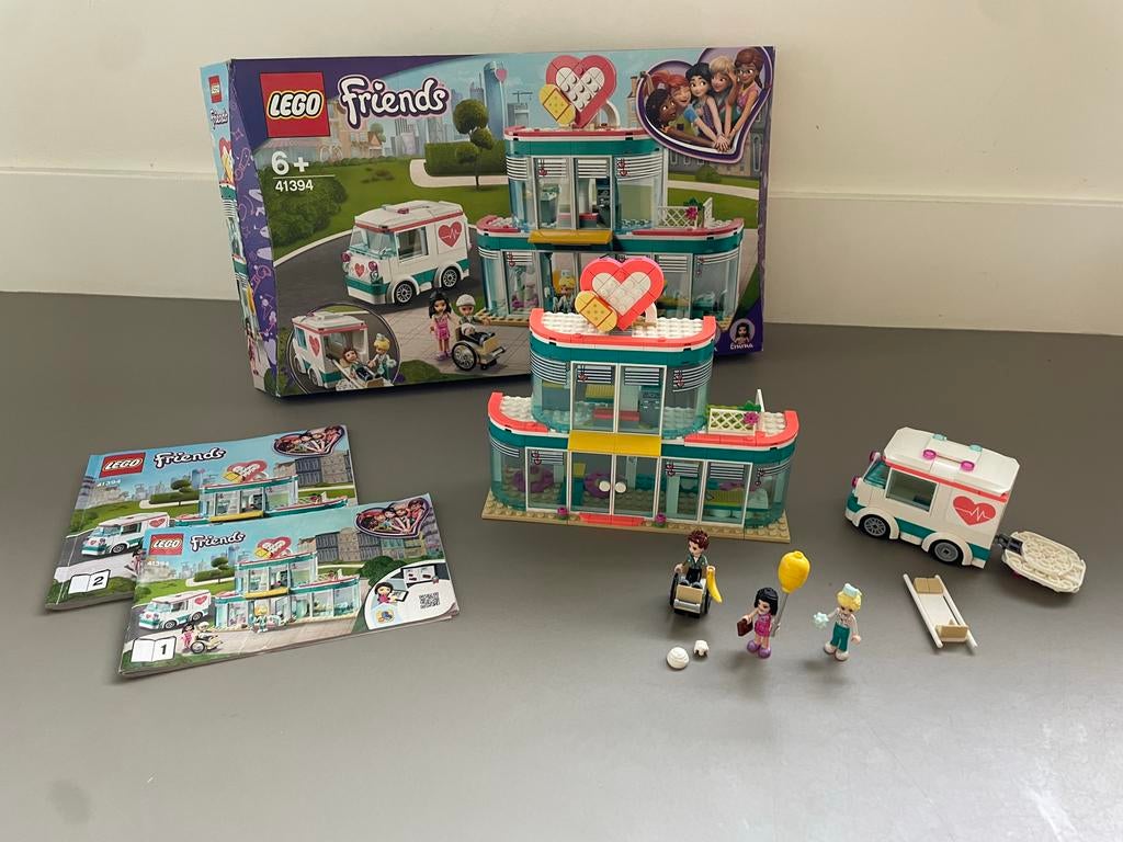 Lego Friends Hartlake Ziekenhuis 41394 - Zo goed als nieuw, Ophalen of Verzenden, Zo goed als nieuw, Complete set, Lego