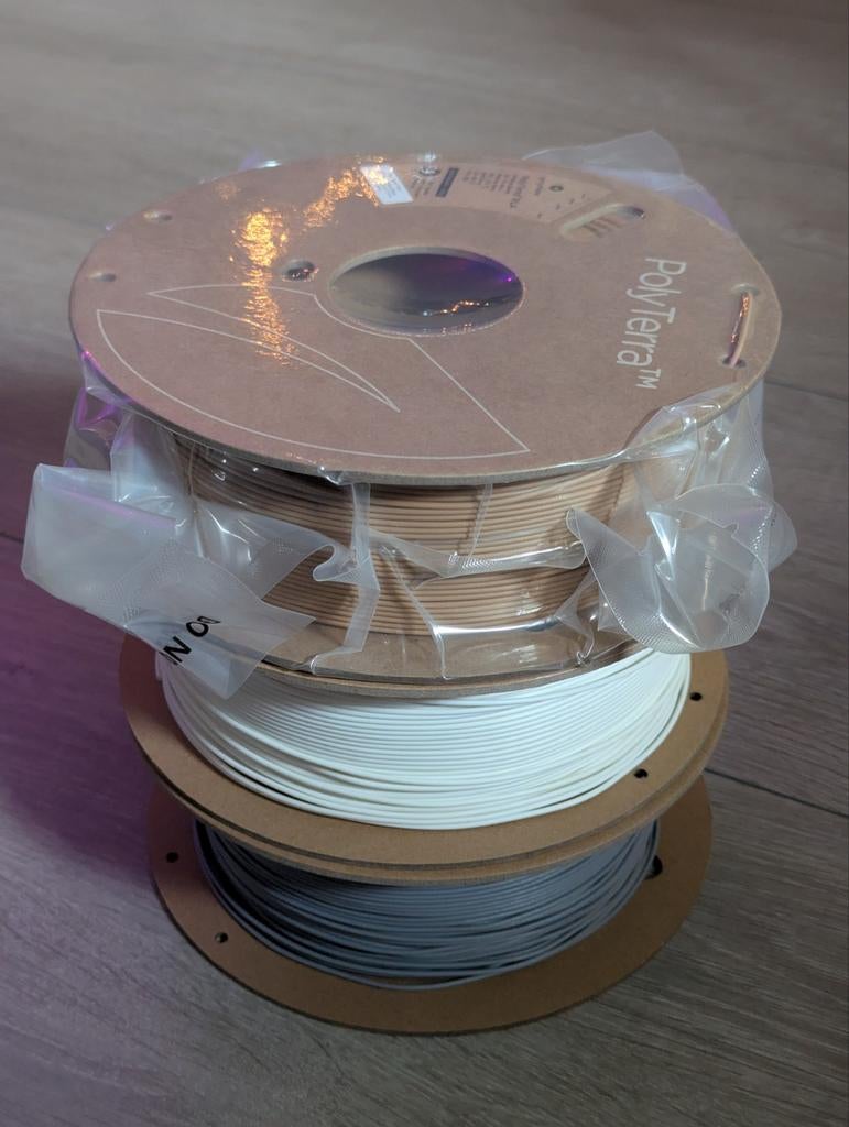 3 Polyterra PLA filamenten voor 3D printer - Diverse kleuren, Ophalen of Verzenden