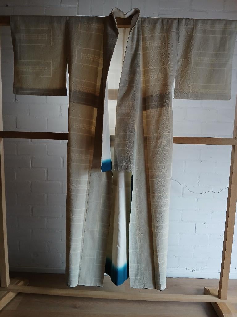 Traditionele Japanse Kimono white gray, Ophalen of Verzenden