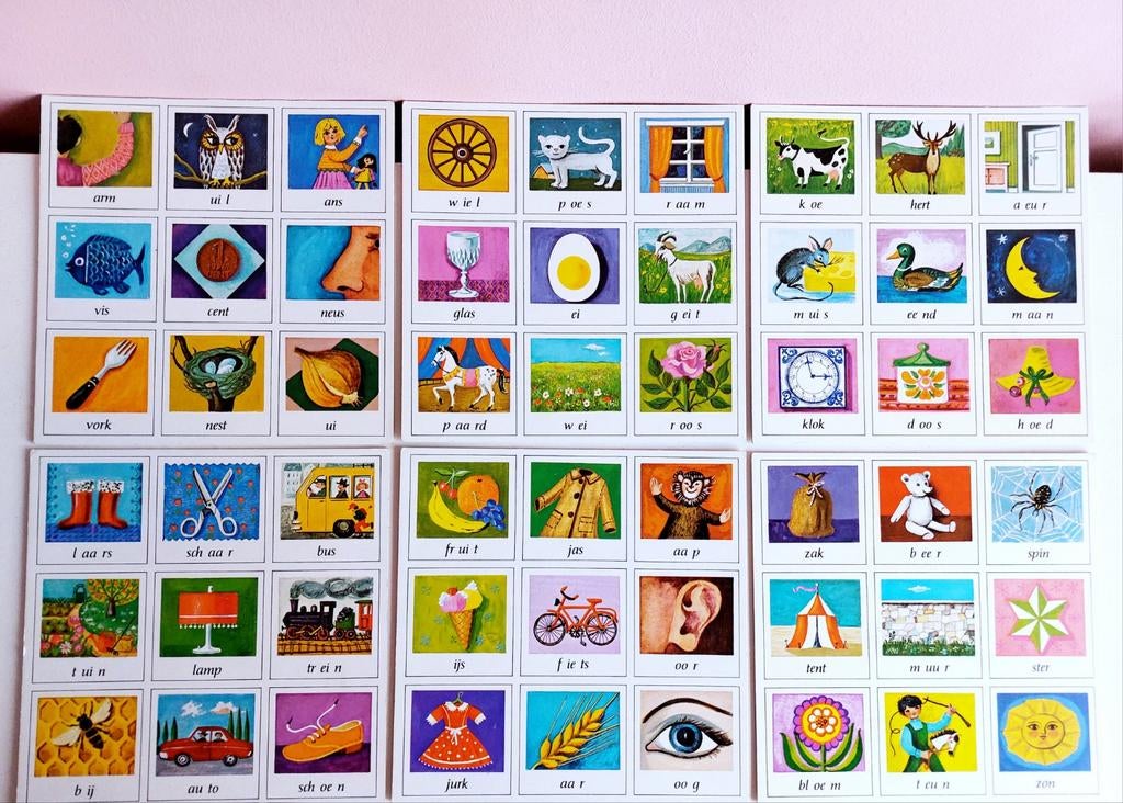 Mooi vintage Kom laten wij lezen Spel - Otto Maier Benelux, Ophalen of Verzenden, Zo goed als nieuw, Taal en Lezen