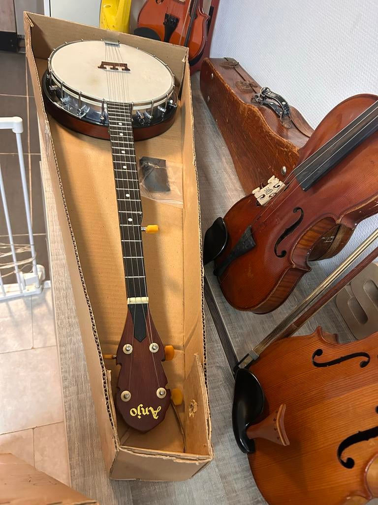 Anjo 5-snarige Banjo - Zo goed als nieuw, onbespeeld, Muziek en Instrumenten, Snaarinstrumenten | Banjo's, Ophalen of Verzenden