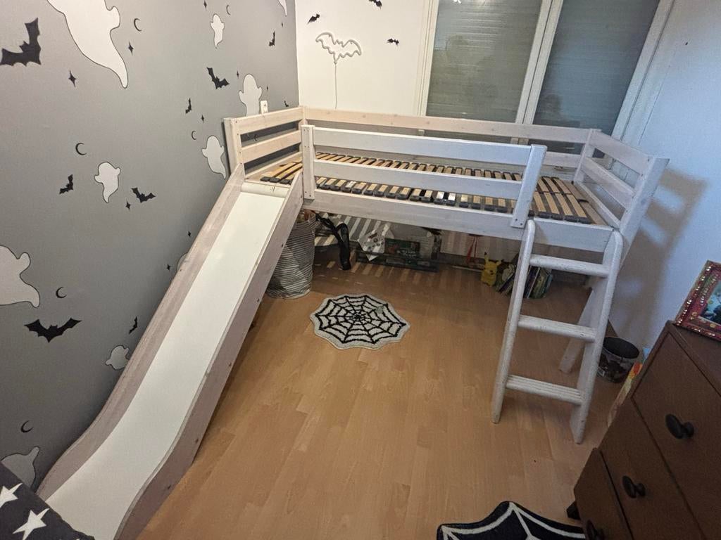 Flexa Classic halfhoogslaper met glijbaan, Ophalen, Gebruikt, Halfhoogslaper