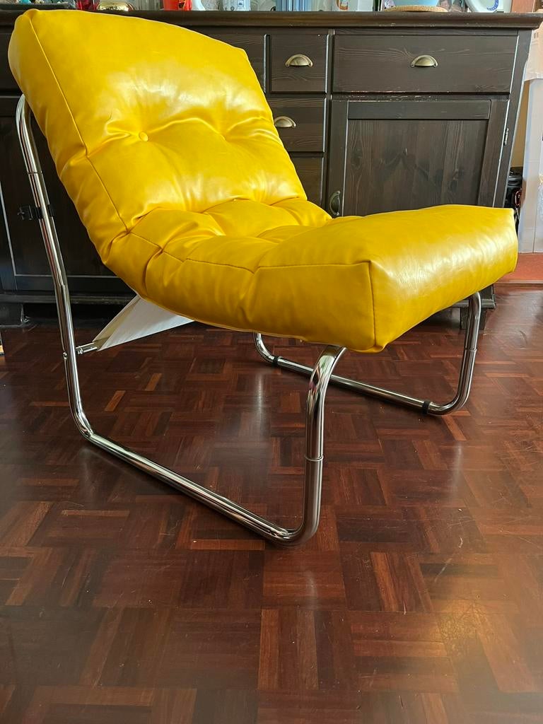 Vintage DOM Christian Koban lounge stoelen, Ophalen, Kunststof, Minder dan 75 cm, Vintage