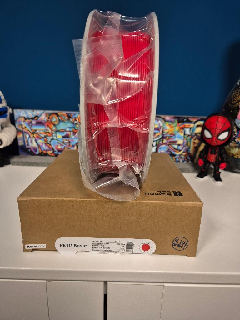 Bambu Lab PETG Basic 1.75mm - 1kg - Red (Rood) - Incl. Spool, Computers en Software, 3D-printerbenodigheden, Ophalen of Verzenden