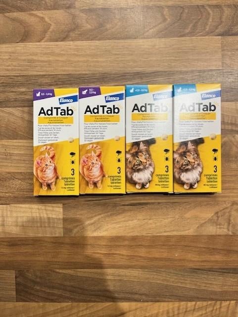 ACTIE AdTab Vlooienpillen voor de kat nu vanaf €18,95, Ophalen of Verzenden, Nieuw