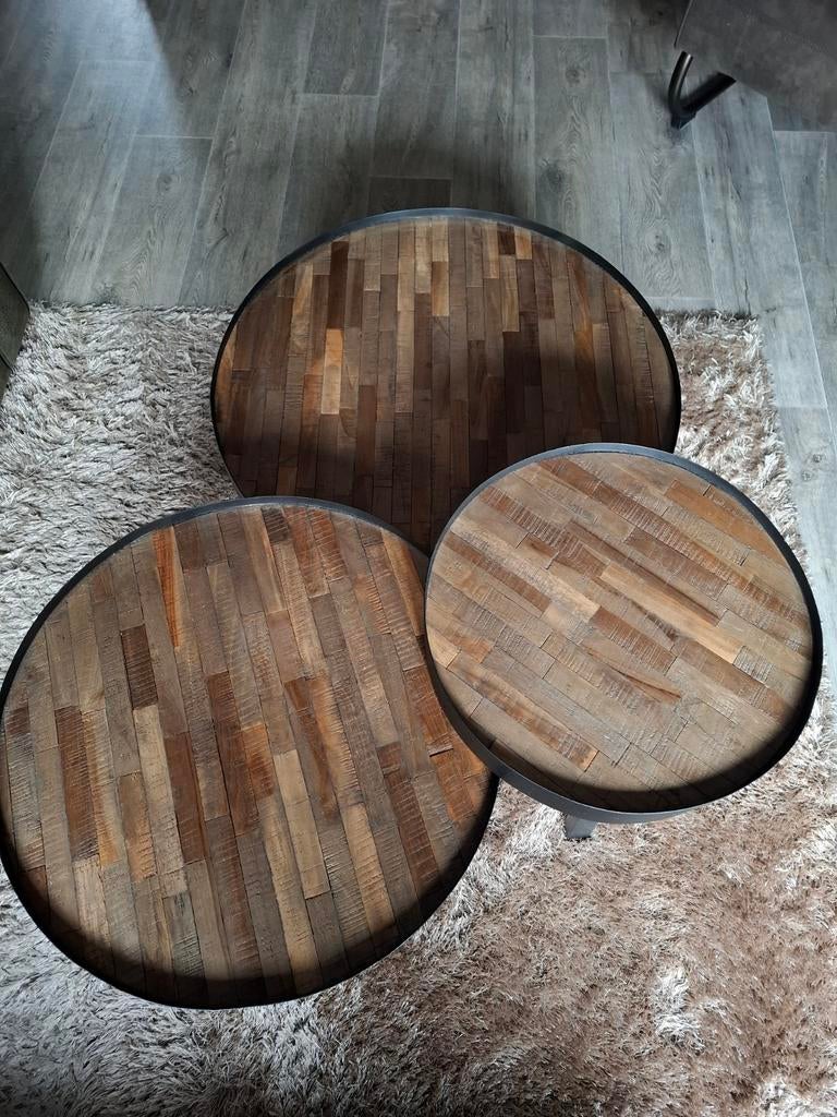 Salontafelset Haco., Ophalen, Zo goed als nieuw, Rond, Minder dan 55 cm