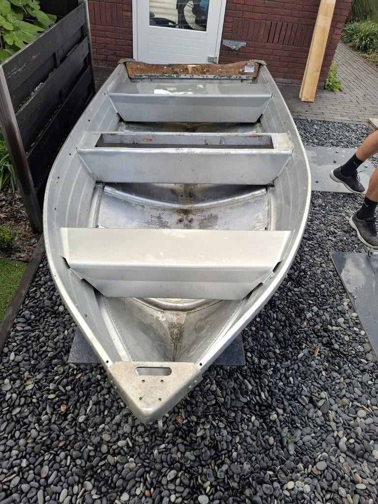 Quicksilver 355 SL Aluminium Vis-/Tourboot verst. spiegel, Watersport en Boten, Vis- en Consoleboten, Ophalen, Gebruikt, Aluminium