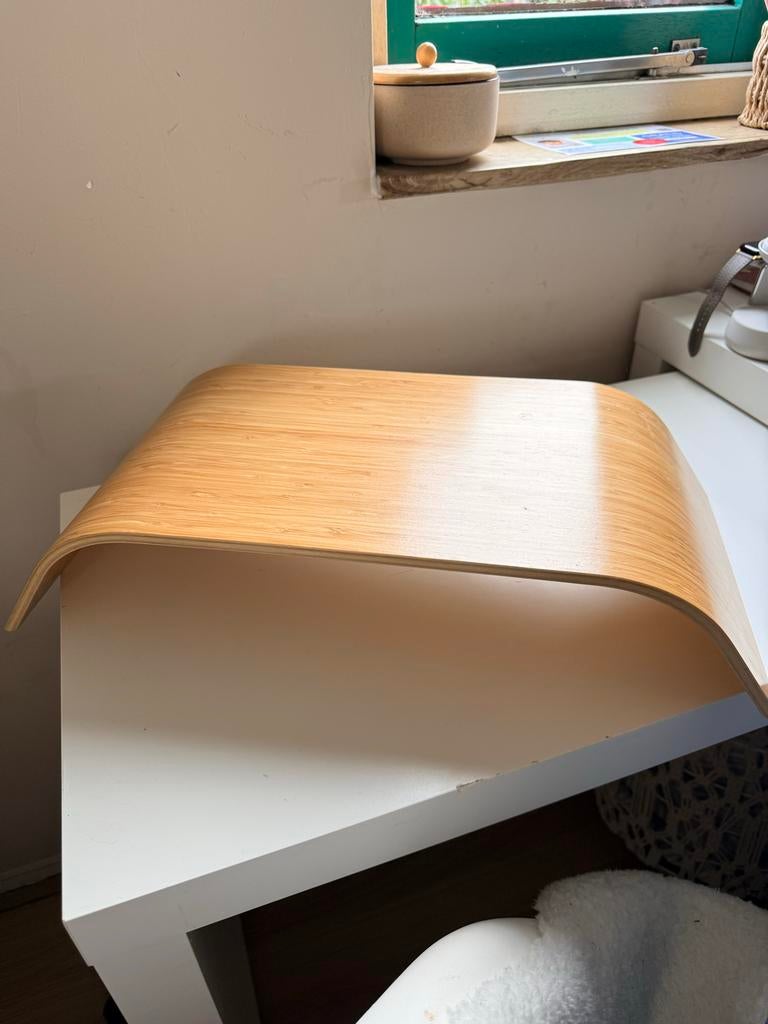 Ikea SIGFINN Monitorstandaard, vaste hoogte, bamboefineer, Ophalen, Overige typen, Opzetstuk, Hout