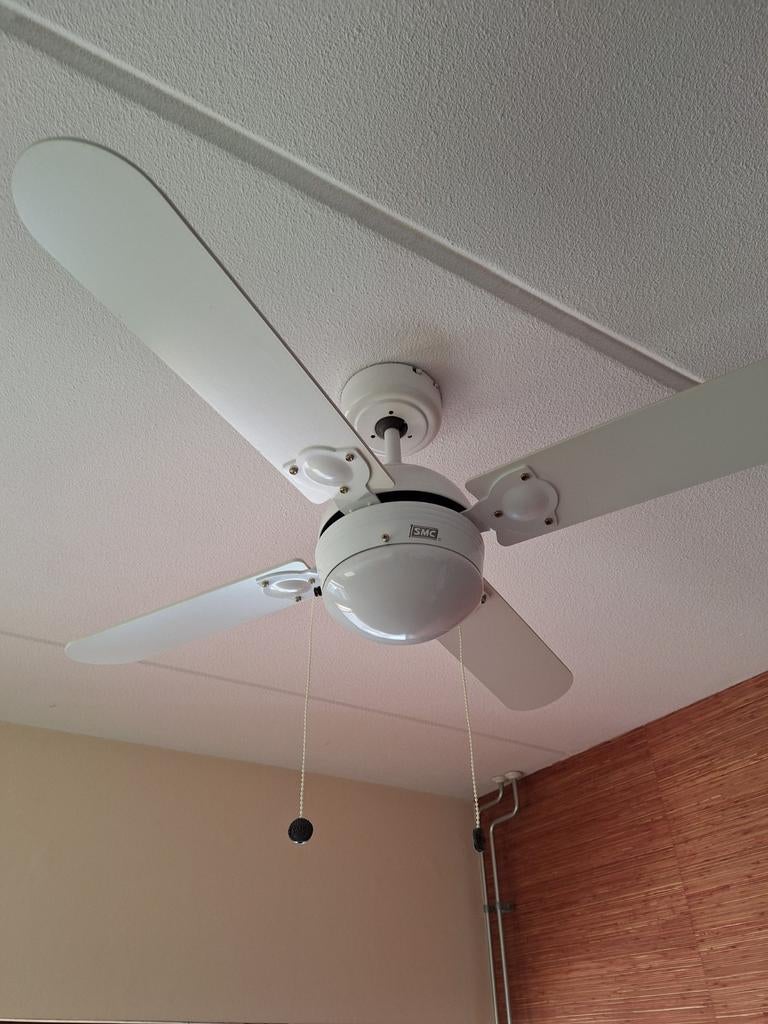 Plafondlamp met ventilator, Ophalen