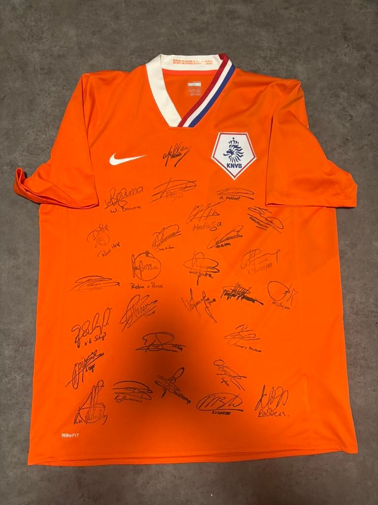Gesigneerd nederlands elftal shirt ek 2008, Ophalen of Verzenden, Zo goed als nieuw, Shirt