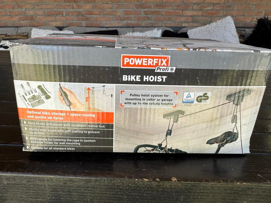 Powerfix Profi Fietslift - Ruimtebesparende Ophanging, Fietsen en Brommers, Fietsaccessoires | Fietsenrekken, Ophalen of Verzenden