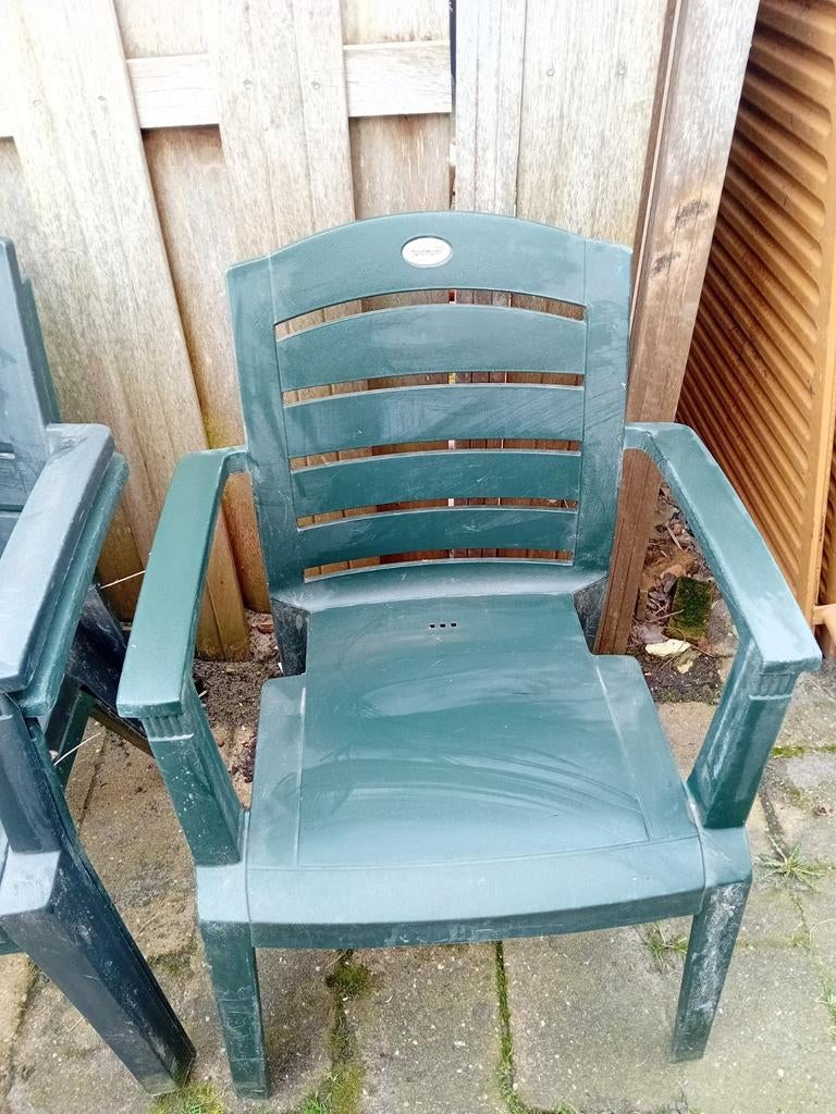 4 Hartman tuinstoelen, Ophalen, Gebruikt, Kunststof