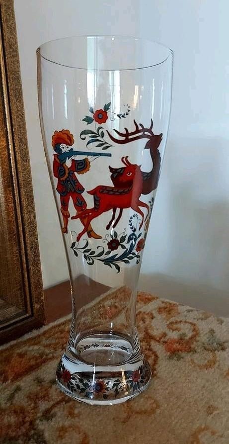 Prachtig oud bierglas met jachttafereel, Antiek en Kunst, Ophalen of Verzenden