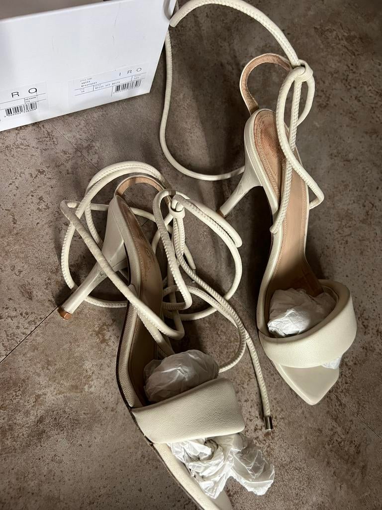 IRO hakjes met enkelbandjes maat 38  origineel ZGAN, G, Beige, F, V