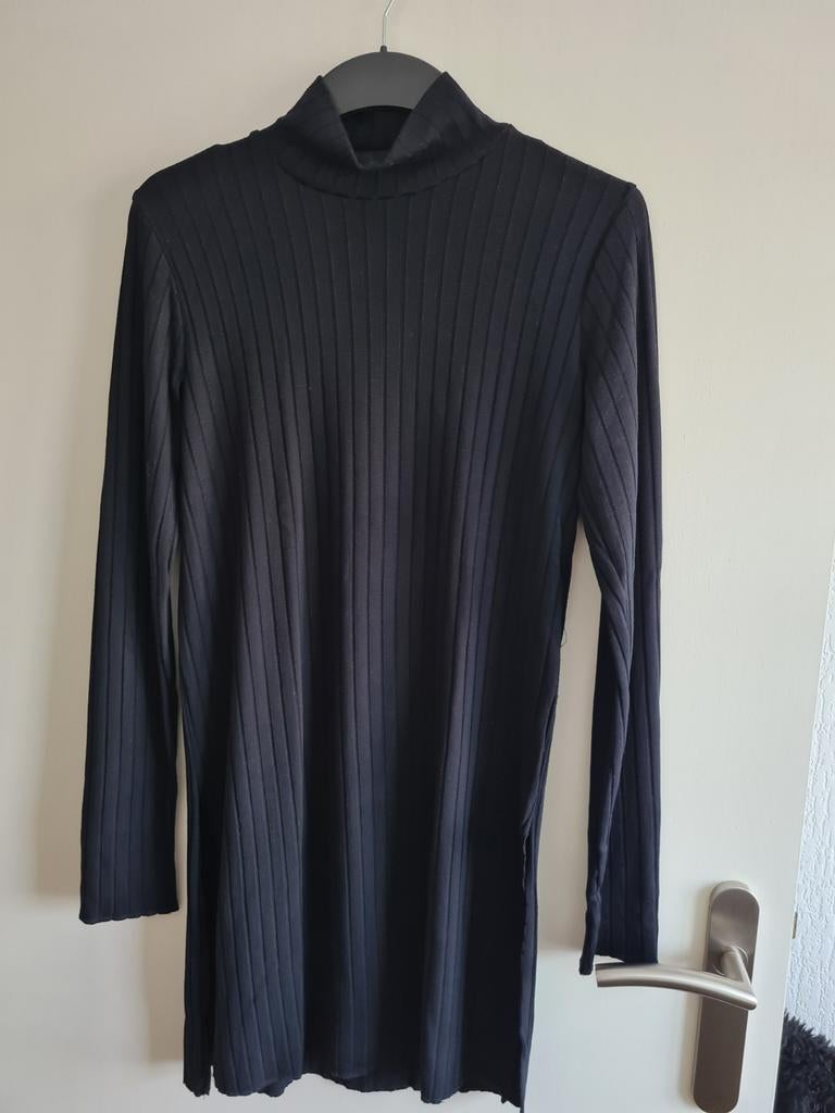 Zara lange zwarte kol trui met splitten Maat M, Kleding | Dames, Maat 38/40 (M), Ophalen of Verzenden, Zo goed als nieuw, Zara